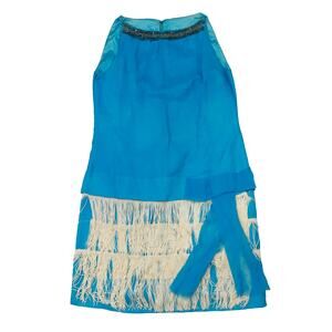 Vintage 40s Flapper Blue Dress Size M